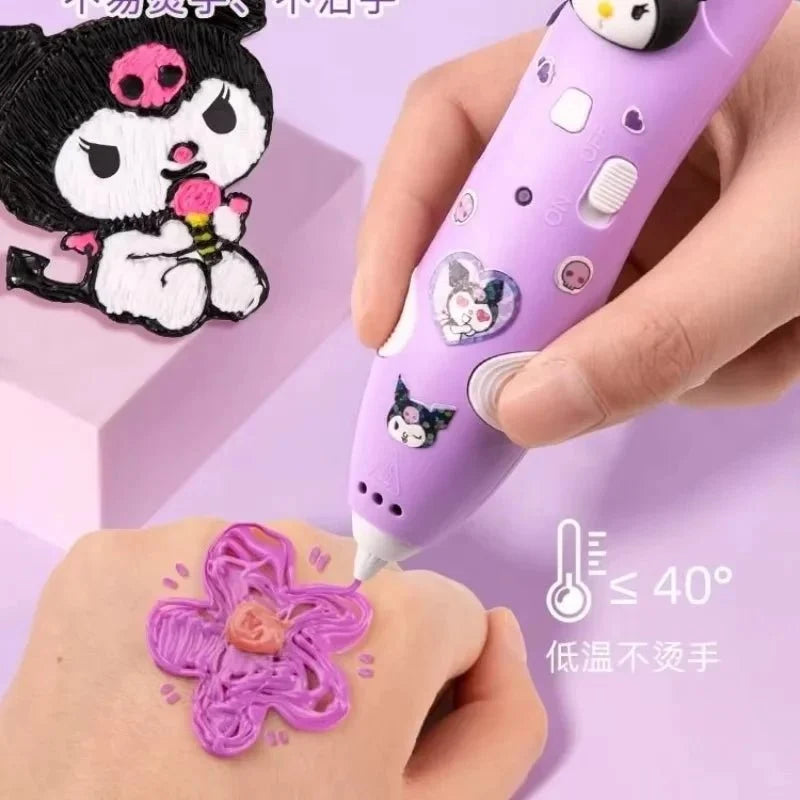 Kuromi 3D Printing Pen – Rechargeable & Safe for Kids!
