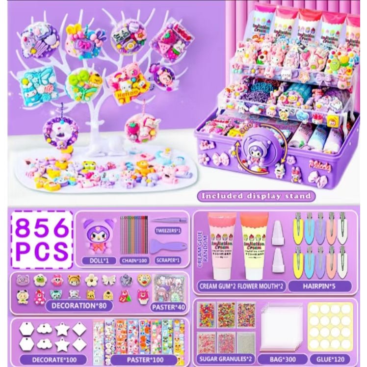 Kurumi Guka DIY Cream Sticker Craft Kit – 246 pcs of Creative Fun! ✨💕