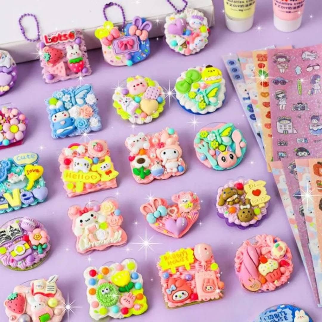 Kurumi Guka DIY Cream Sticker Craft Kit – 246 pcs of Creative Fun! ✨💕