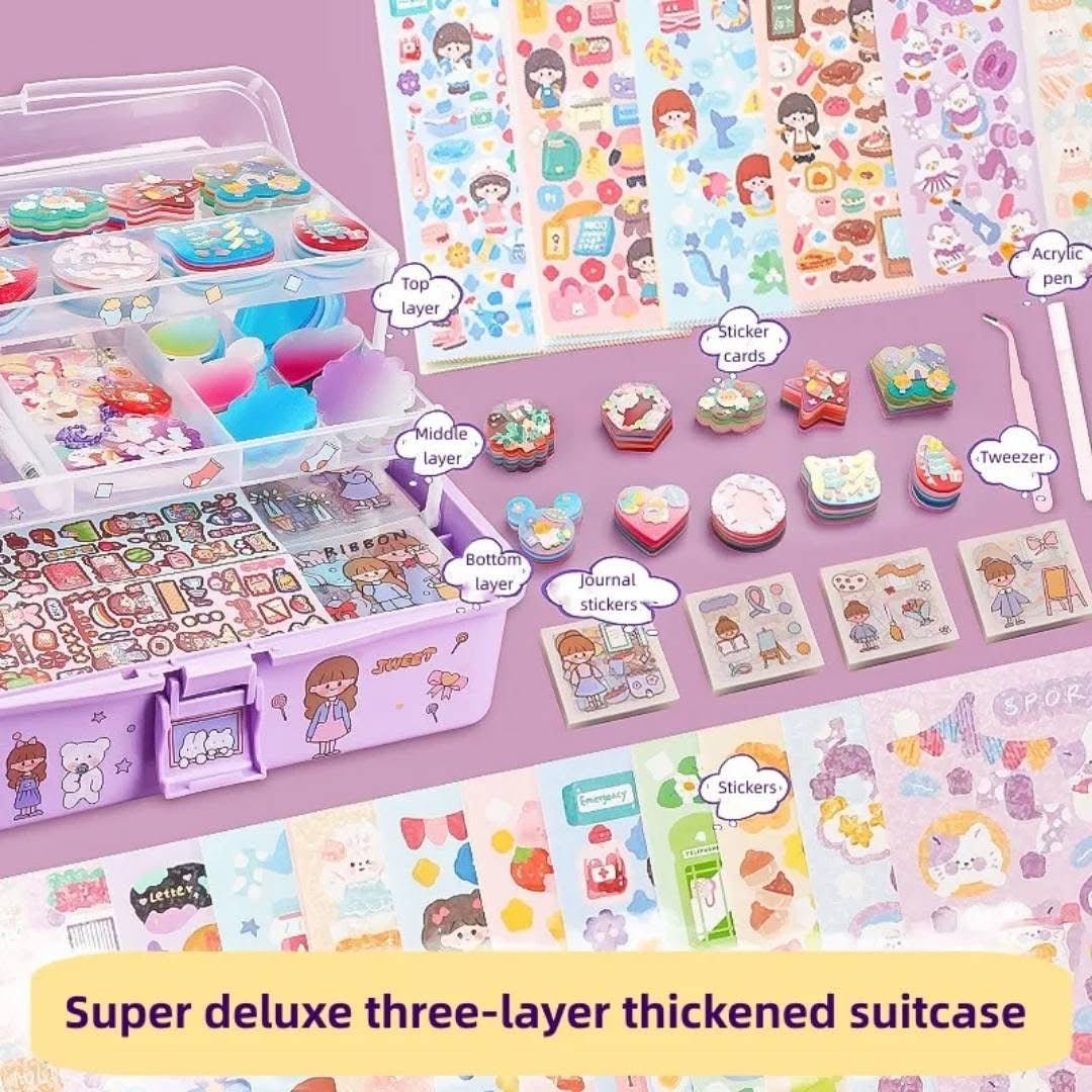 Kurumi Guka DIY Cream Sticker Craft Kit – 246 pcs of Creative Fun! ✨💕