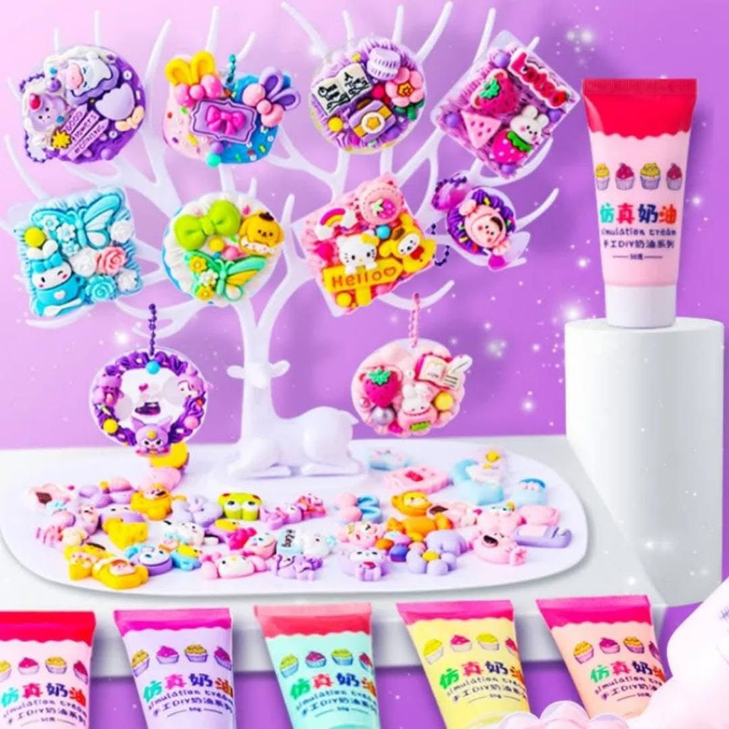 Kurumi Guka DIY Cream Sticker Craft Kit – 246 pcs of Creative Fun! ✨💕
