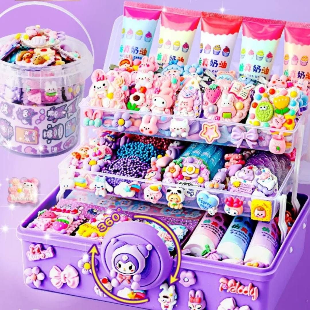 Kurumi Guka DIY Cream Sticker Craft Kit – 246 pcs of Creative Fun! ✨💕