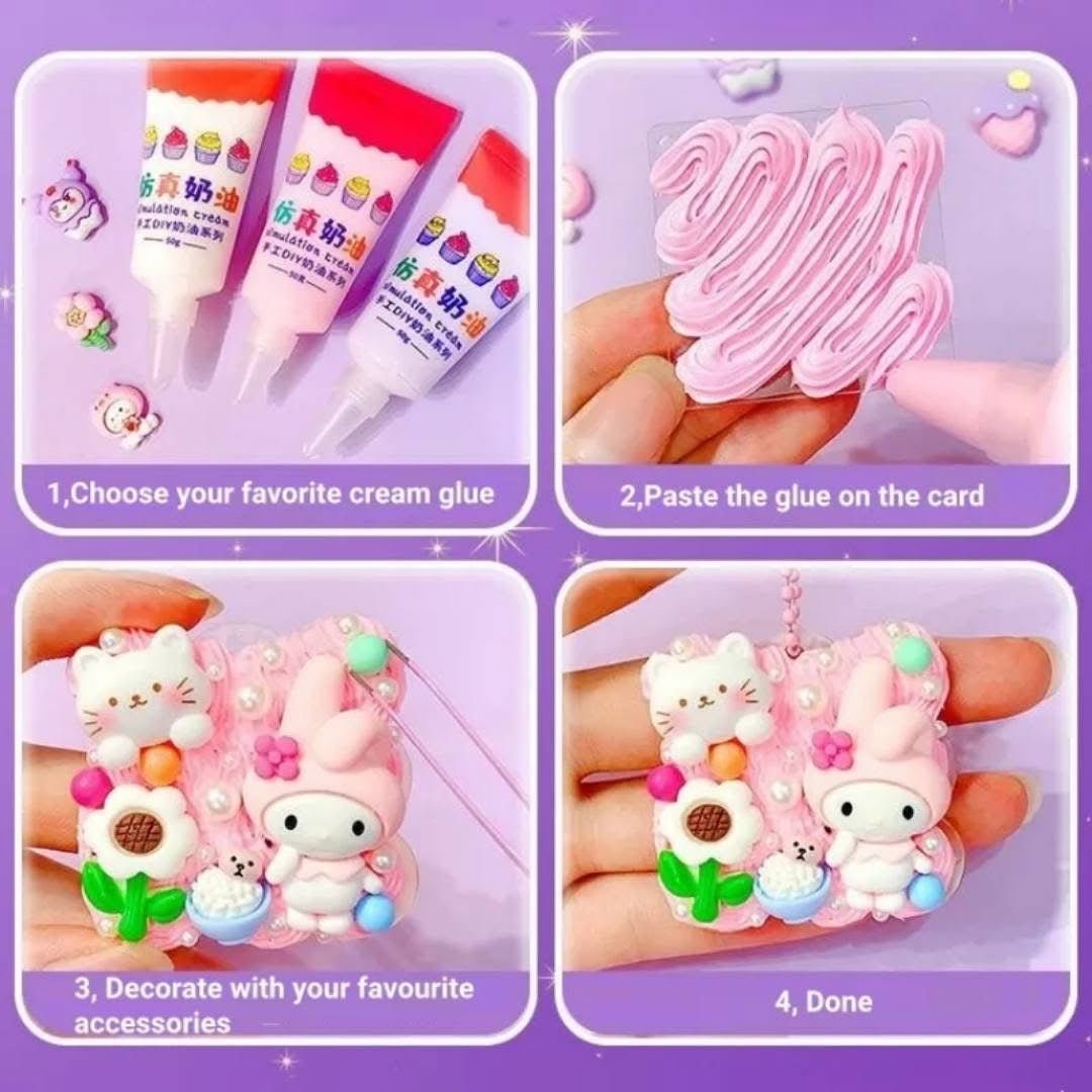 Kurumi Guka DIY Cream Sticker Craft Kit – 246 pcs of Creative Fun! ✨💕