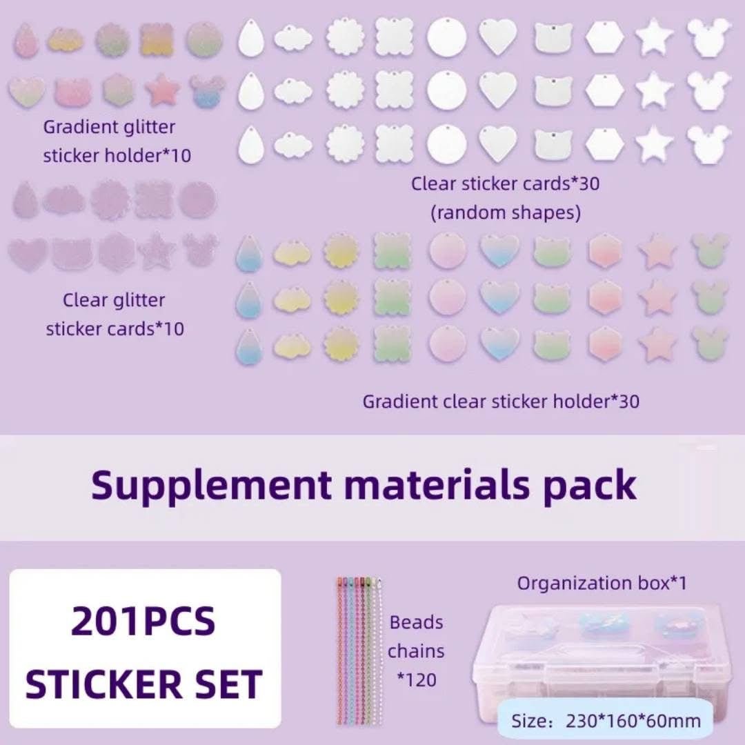 Kurumi Guka DIY Cream Sticker Craft Kit – 246 pcs of Creative Fun! ✨💕