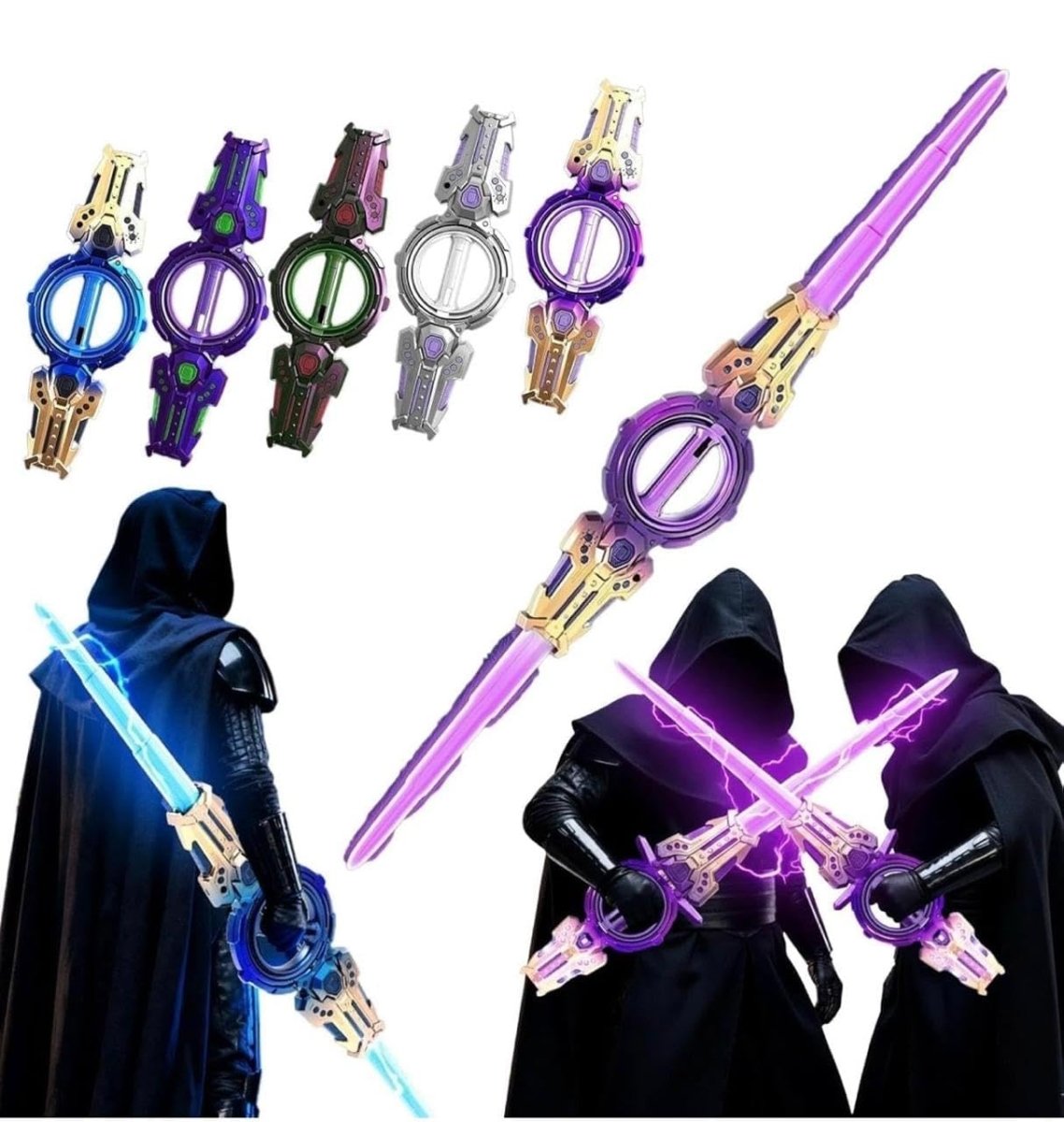 Electric Gyro Light Sword – 360° Spinning LED Action Blade
