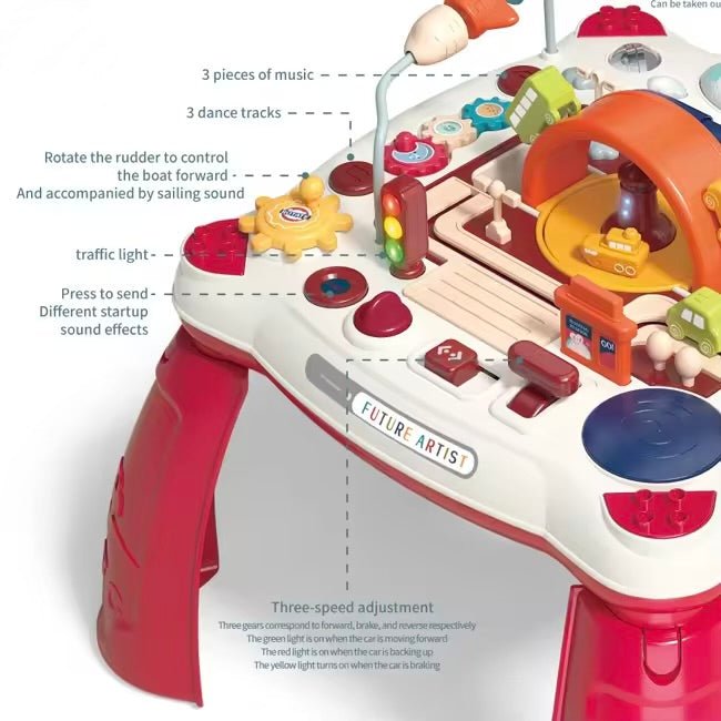 2 in 1 Light & Music Multifunctional Game Table – Interactive Activity Play Station