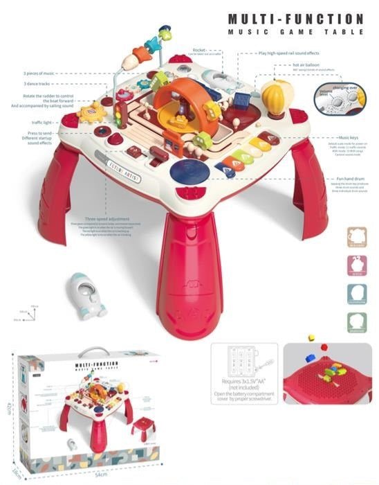 2 in 1 Light & Music Multifunctional Game Table – Interactive Activity Play Station