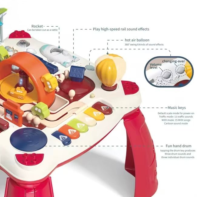 2 in 1 Light & Music Multifunctional Game Table – Interactive Activity Play Station
