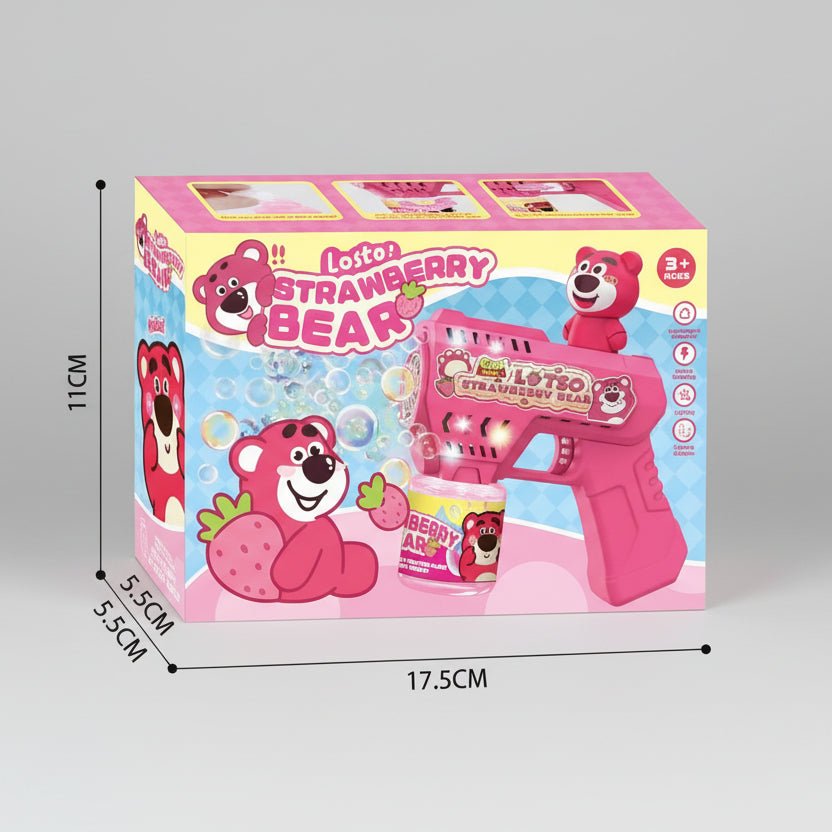 Strawberry Bear Bubble Gun | Whack-a-Mole Interactive Bubble Blaster