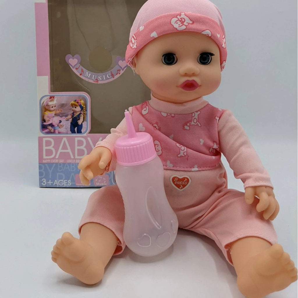 Lovely Baby Boy Doll with Feeder & Pamper – Lifelike Play Companion