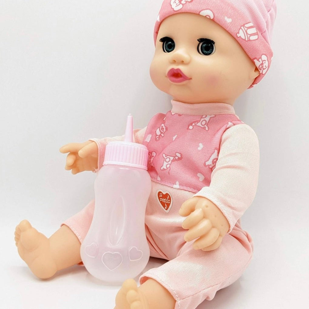 Lovely Baby Boy Doll with Feeder & Pamper – Lifelike Play Companion