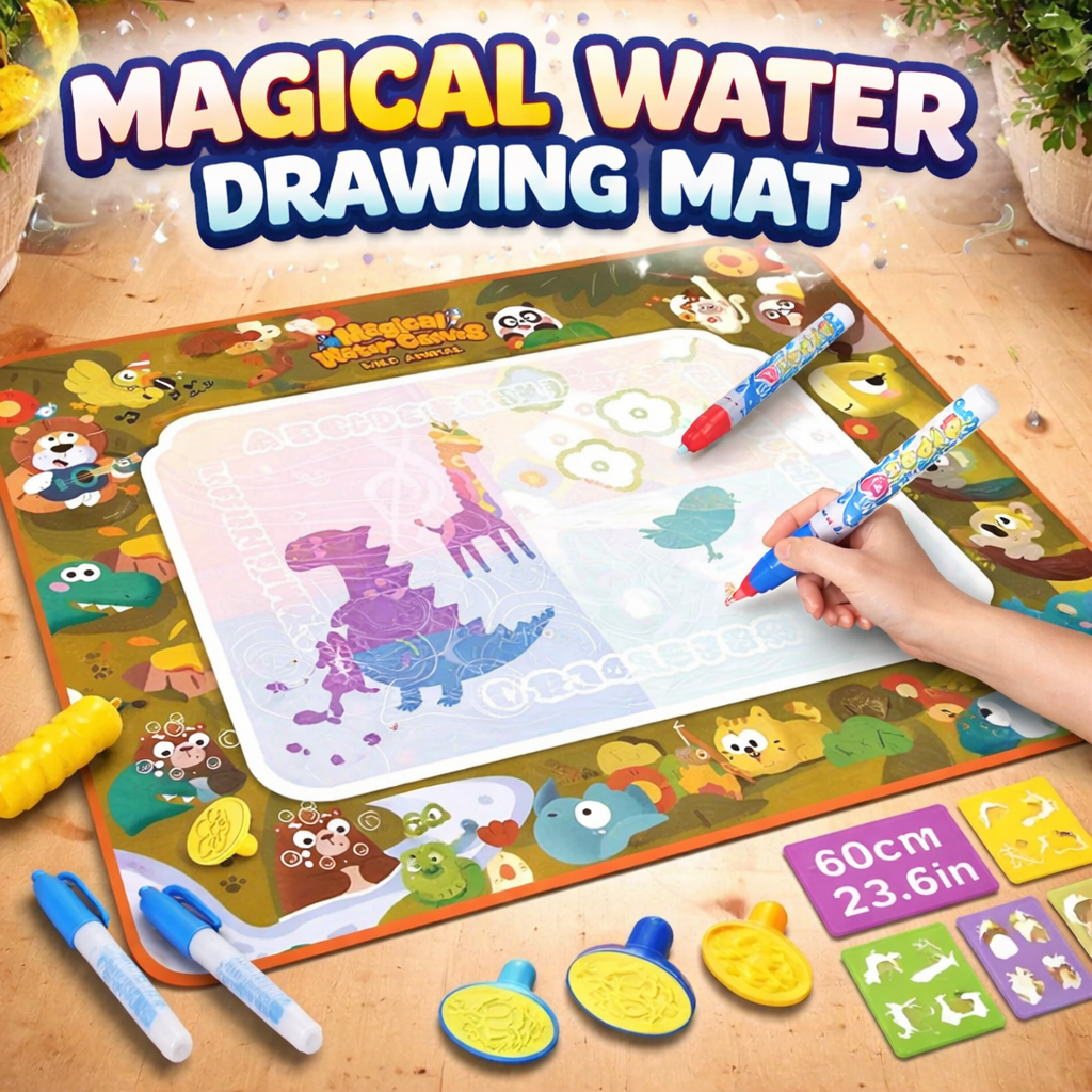 Magical Water Canvas Painting Mat – Washable Graffiti Art Set