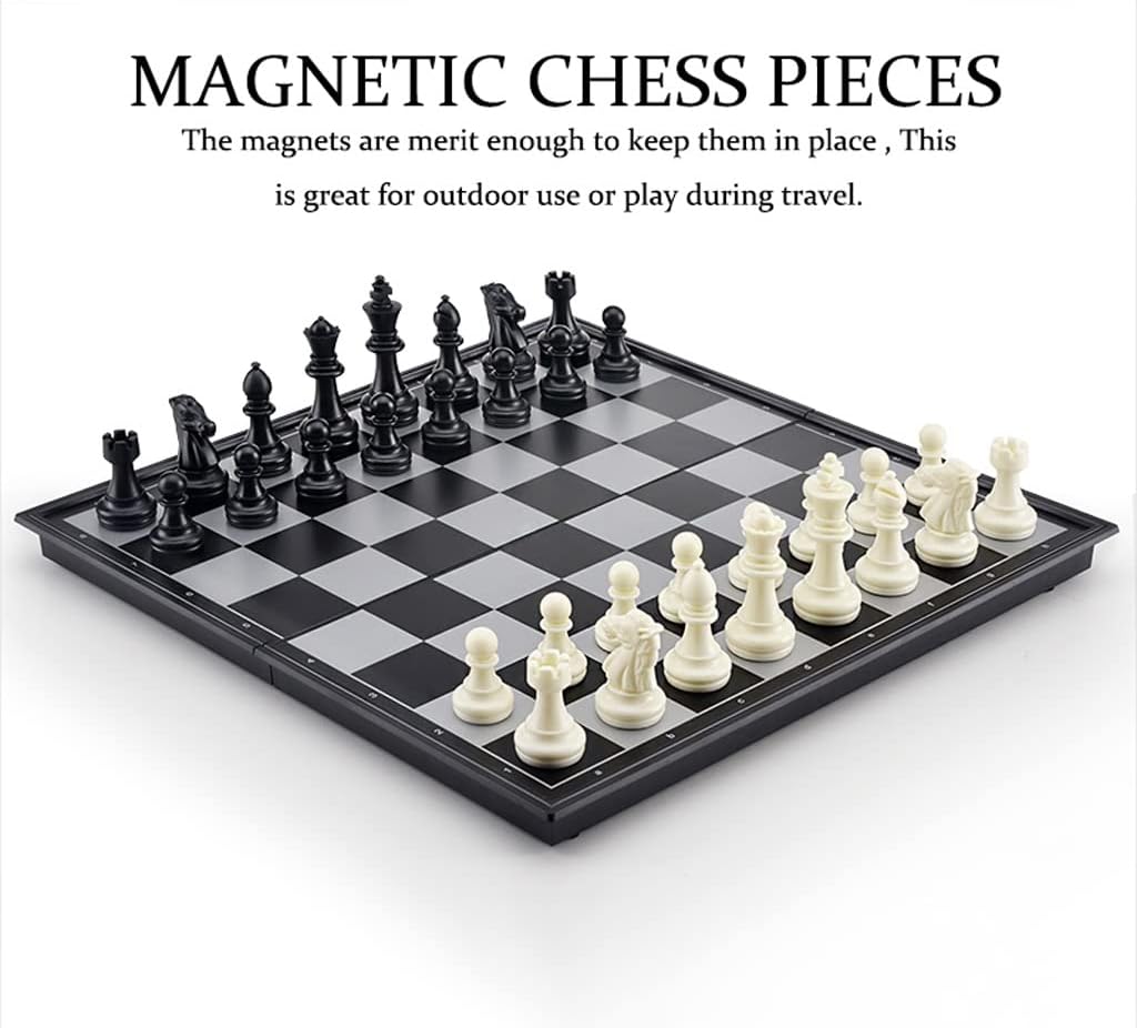 Magnetic Folding Chess Set for Kids & Travel – 25cm Portable Strategy Board Game