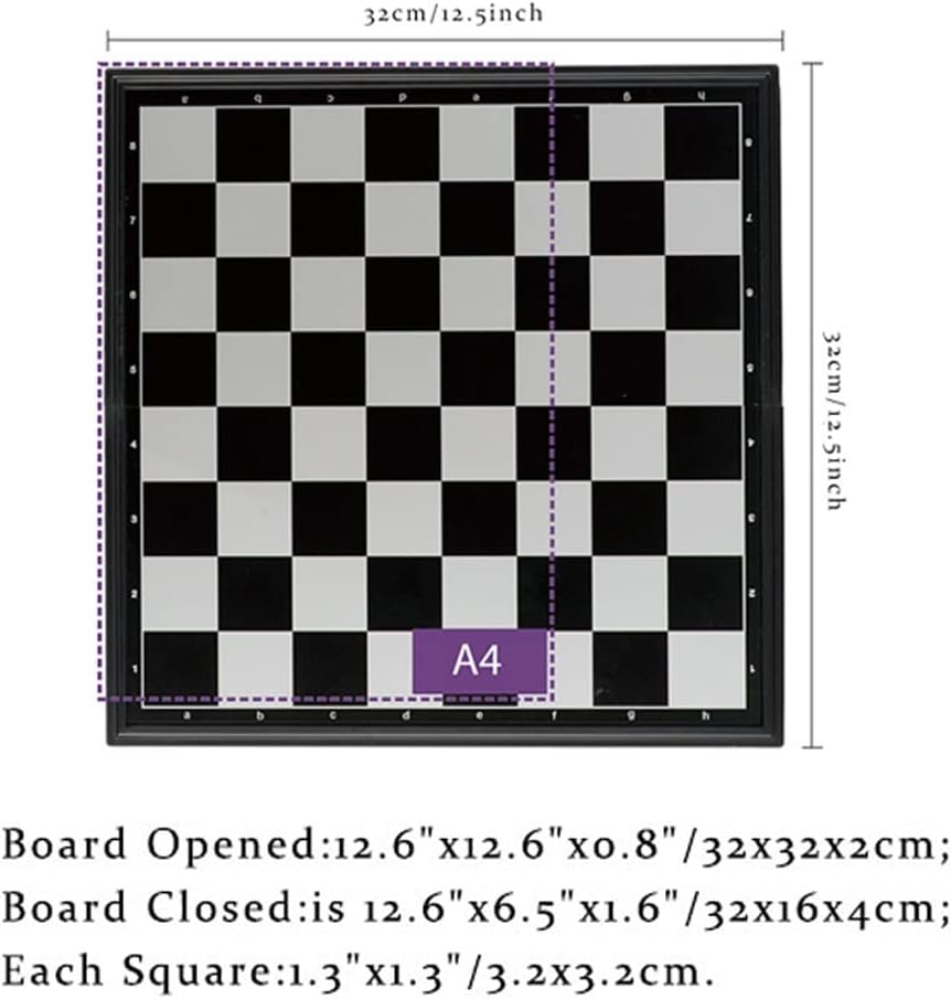 Magnetic Folding Chess Set for Kids & Travel – 25cm Portable Strategy Board Game