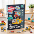 Magnetic Traffic Busy Book | 71 PCS – Creative Vehicle Matching & Learning Play