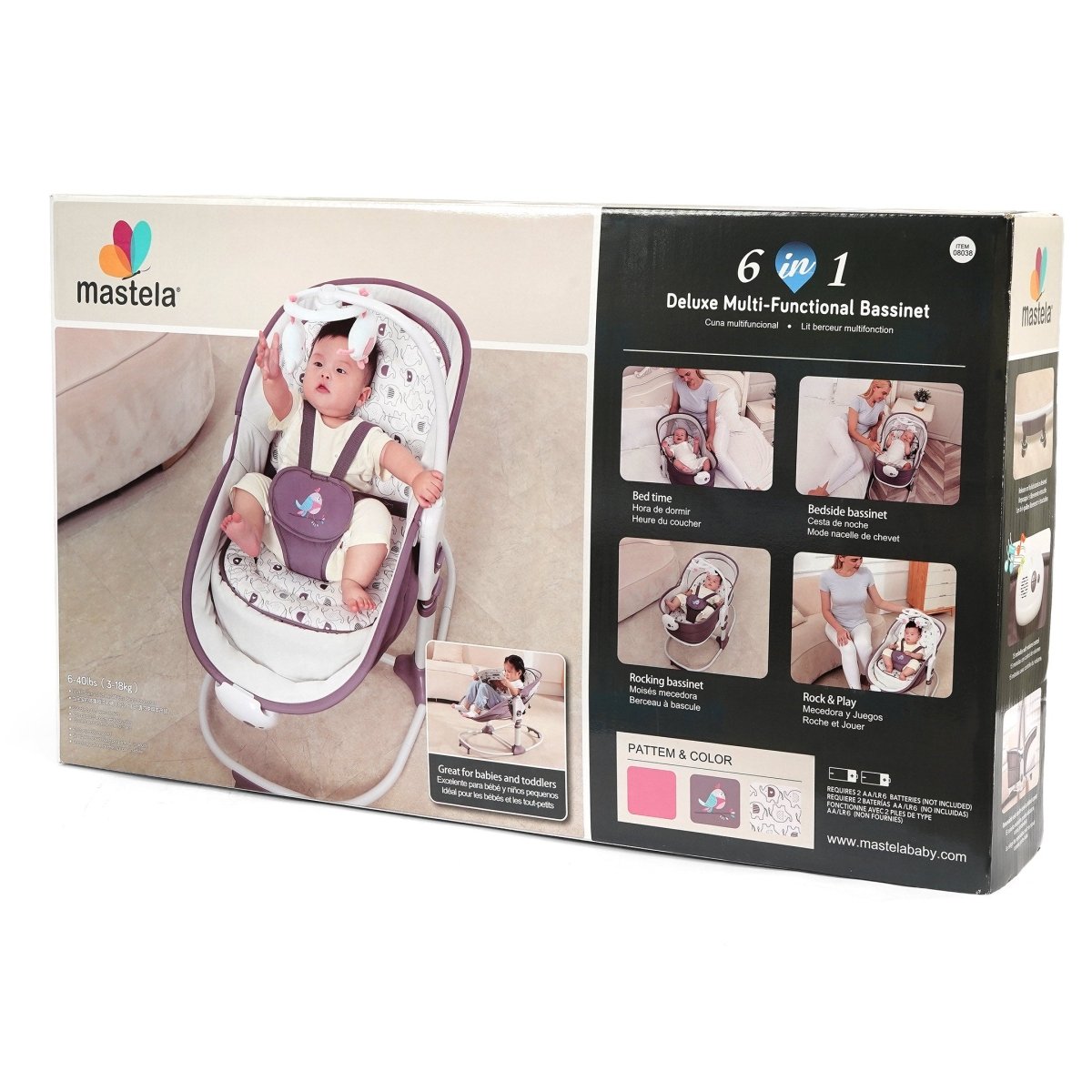 Mastela 6 in 1 Deluxe Multifunction Bassinet Rocker