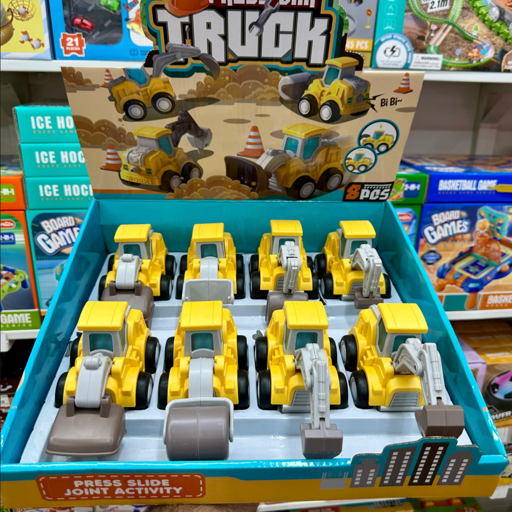 Mini Construction Press Truck Set – Push & Go Vehicle | 1 Pc