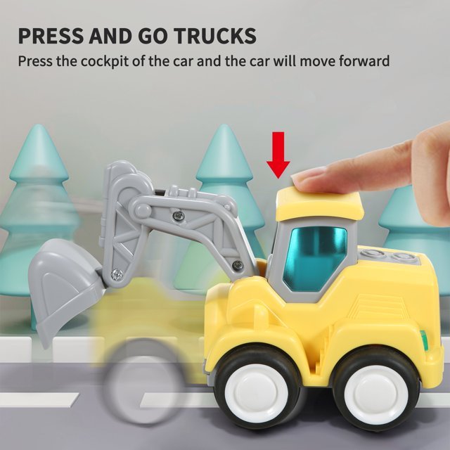 Mini Construction Press Truck Set – Push & Go Vehicle | 1 Pc