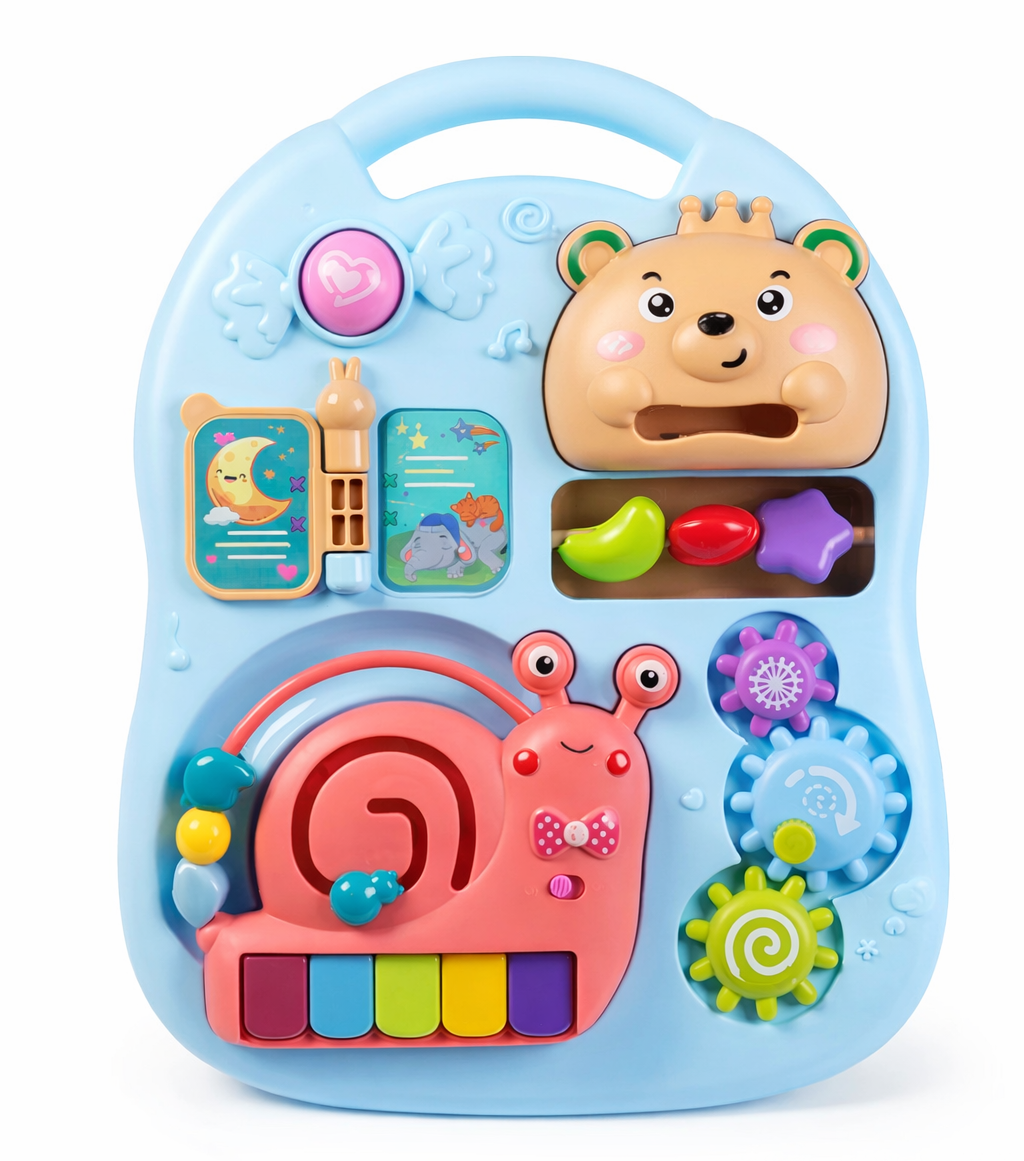 4-in-1 Baby Push Walker With Activity Table & Learning Center