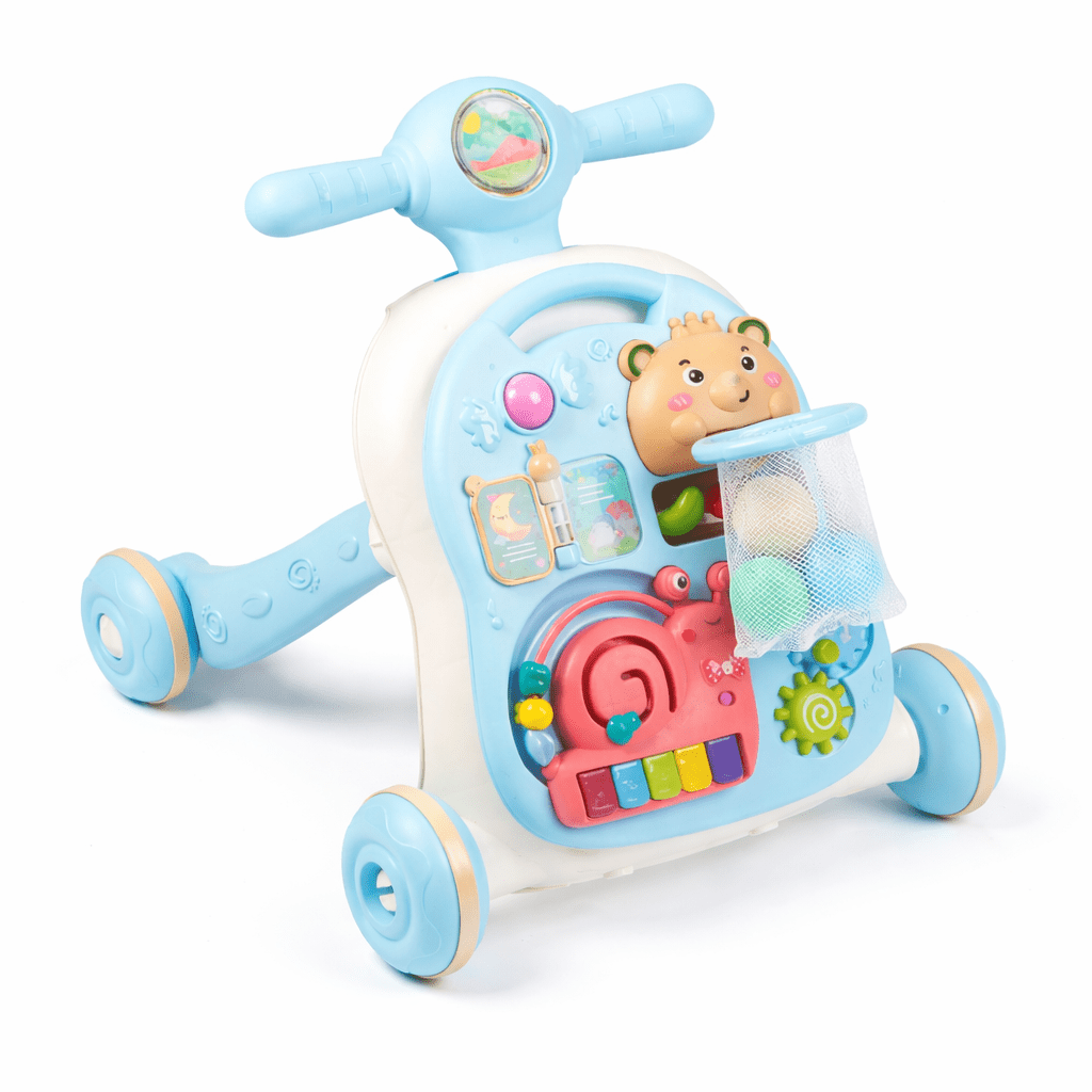 4-in-1 Baby Push Walker With Activity Table & Learning Center