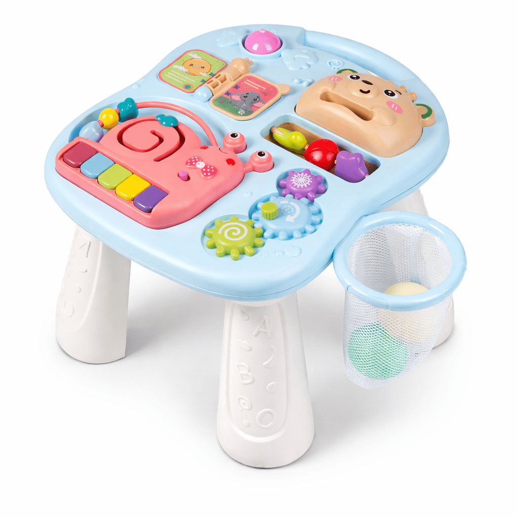 4-in-1 Baby Push Walker With Activity Table & Learning Center