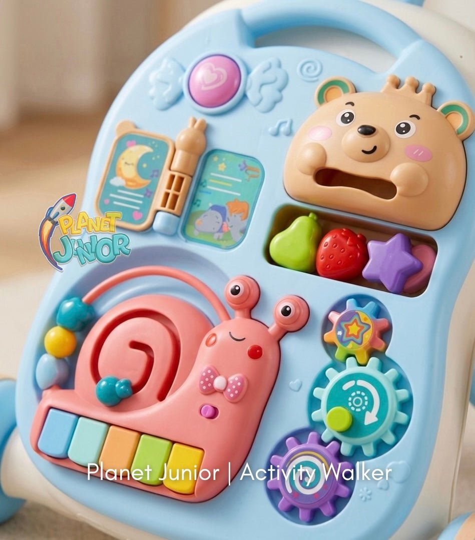 4-in-1 Baby Push Walker With Activity Table & Learning Center