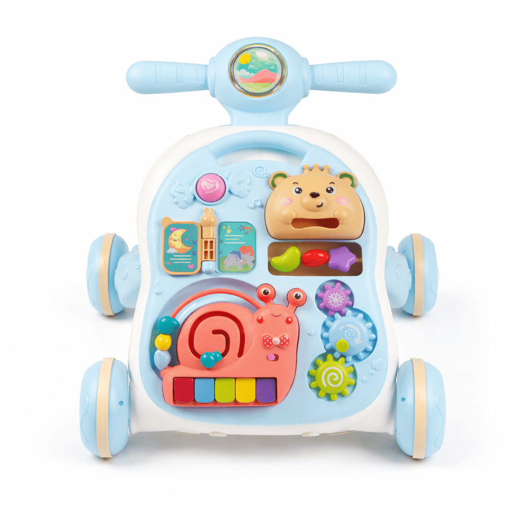 4-in-1 Baby Push Walker With Activity Table & Learning Center