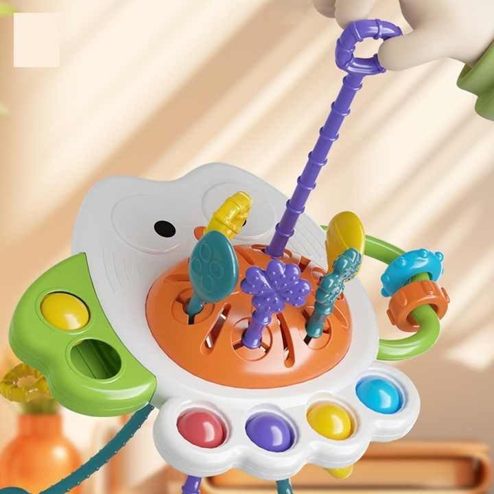 Owl Shaped Pull String Educational Ball for Kids