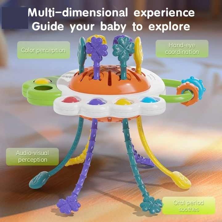Owl Shaped Pull String Educational Ball for Kids