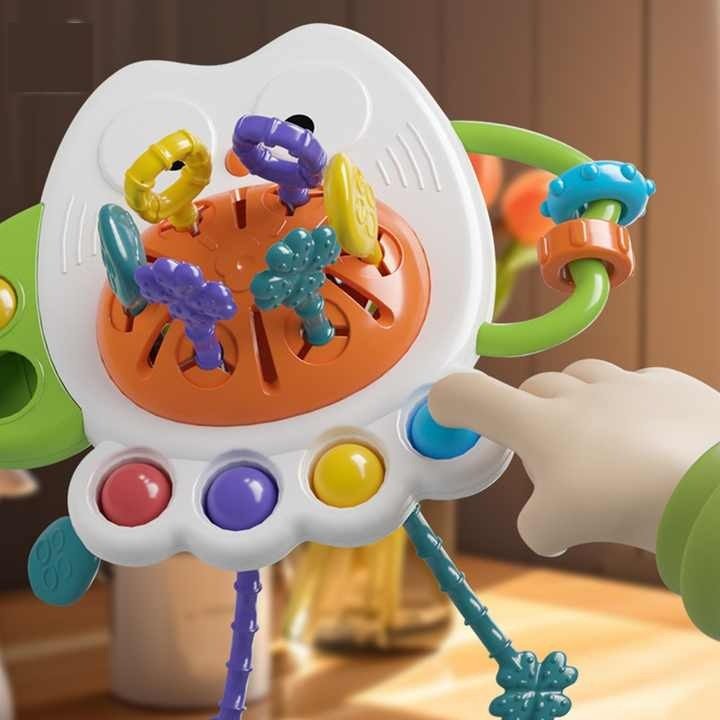 Owl Shaped Pull String Educational Ball for Kids