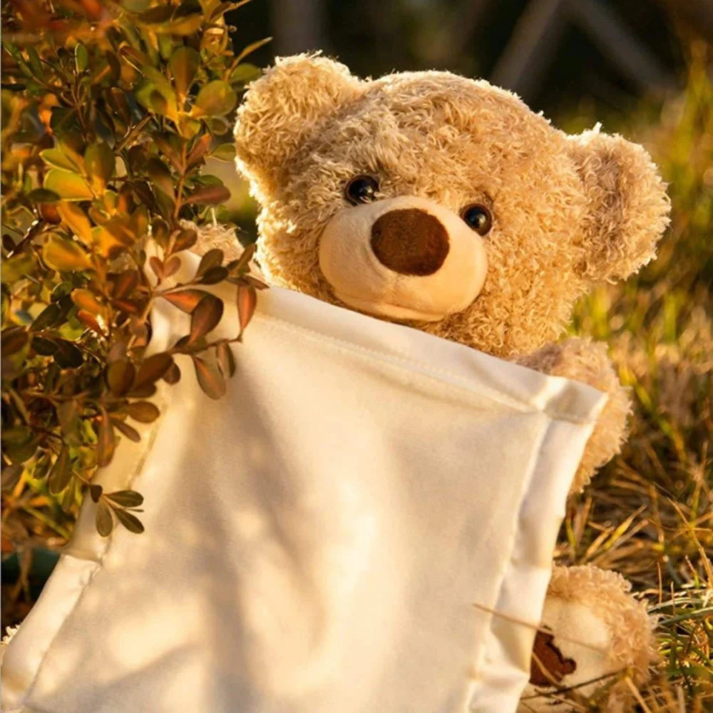 Playful Peek-a-Boo Stuffed Bear