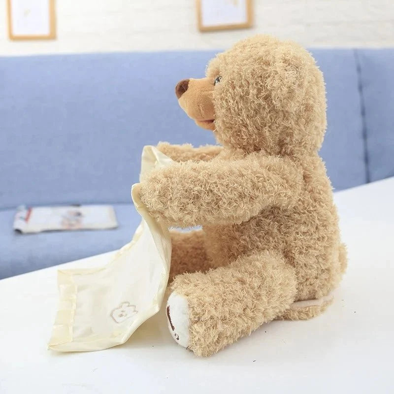 Playful Peek-a-Boo Stuffed Bear
