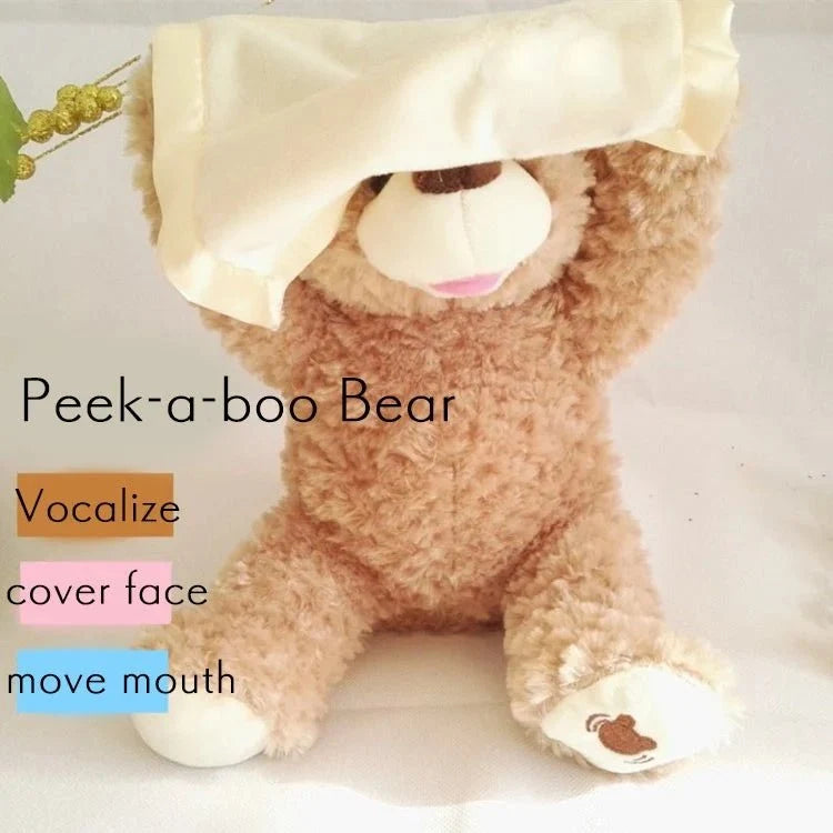 Playful Peek-a-Boo Stuffed Bear