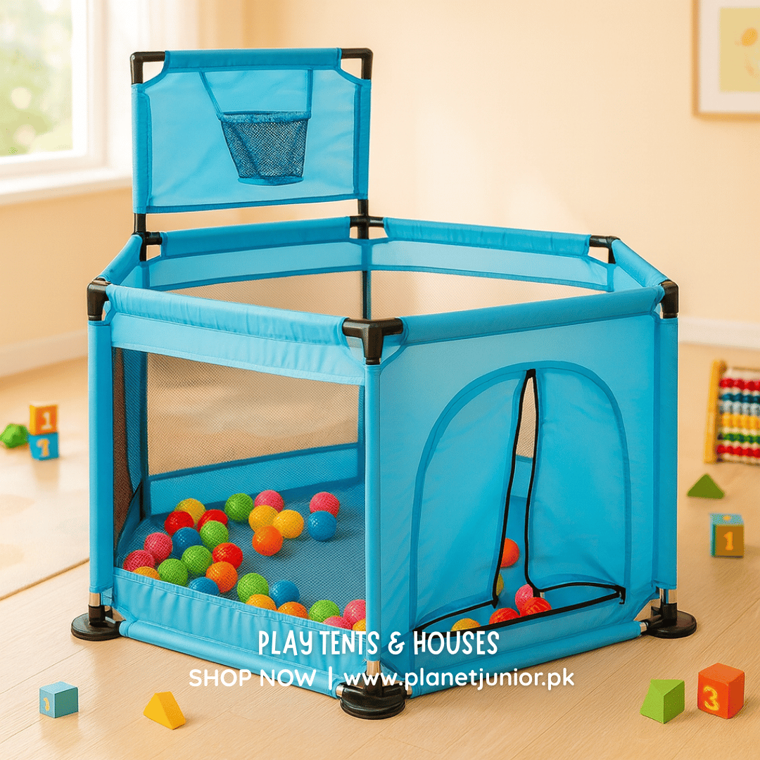 Hexagon Kids Playpen Tent with 30 Balls – Safe Indoor Ball Pit Play Area 🎪✨