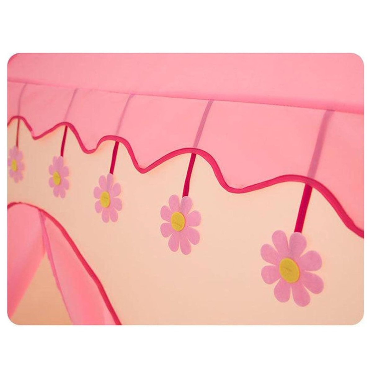 Princess Pink Castle Kids Play Tent with Windows &  Roll-Up Door