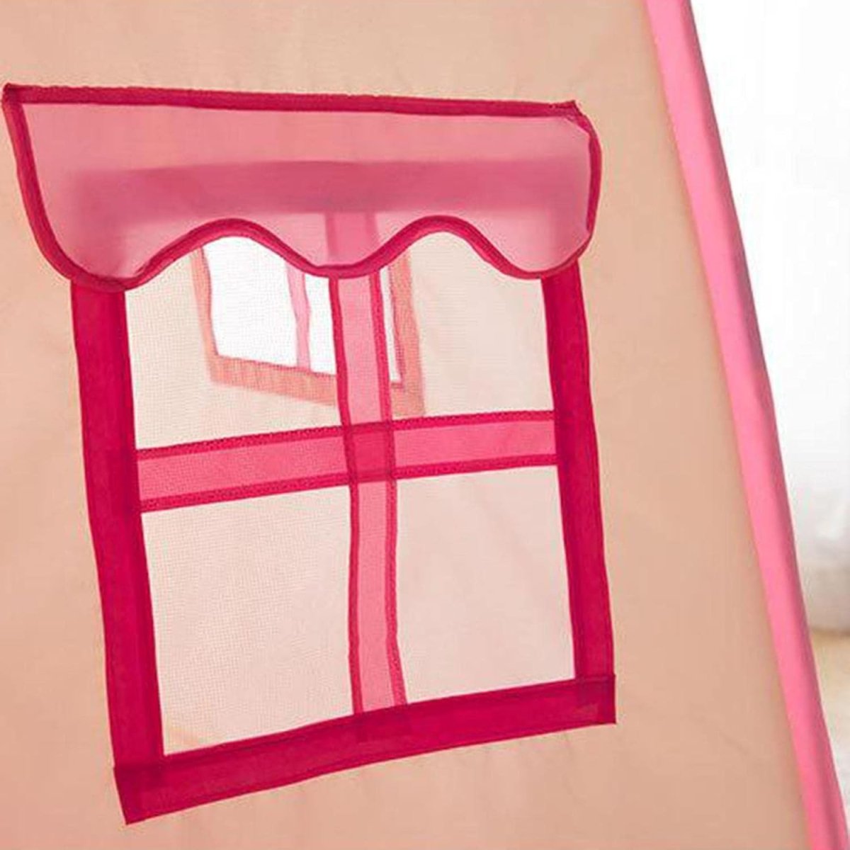 Princess Pink Castle Kids Play Tent with Windows &  Roll-Up Door