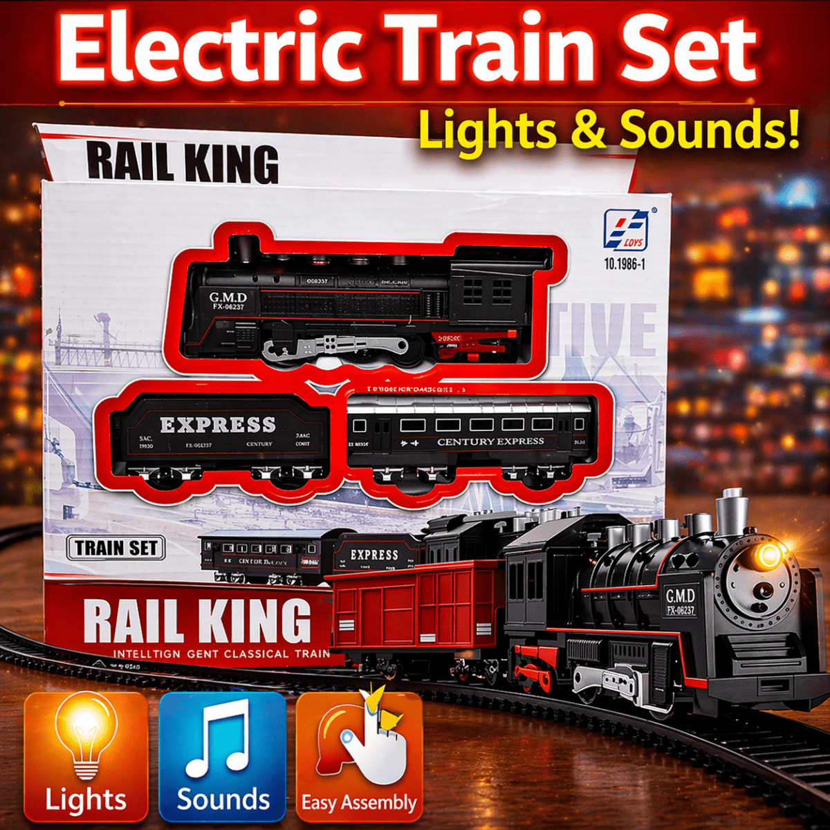 Rail King Junior Train Set – Light & Sound Railway