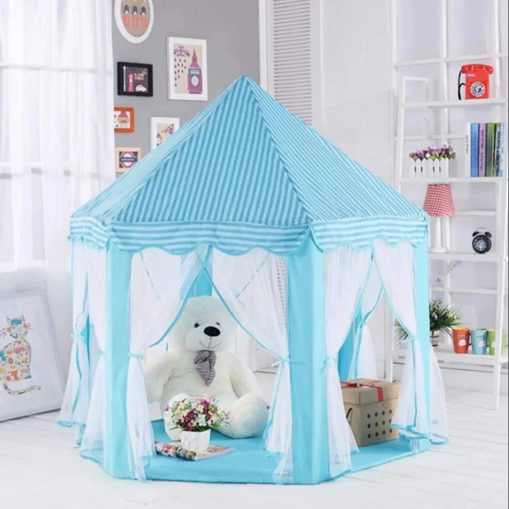 Princess Tent House with Fairy Lights – Royal Play Castle for Kids