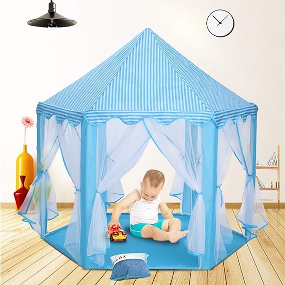 Princess Tent House with Fairy Lights – Royal Play Castle for Kids