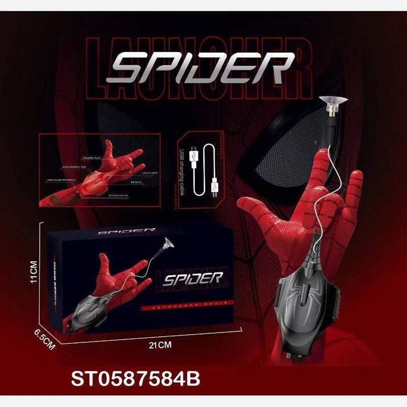 🕷️ Rechargeable Spider Filament Launcher Glove – Become a Real Superhero!