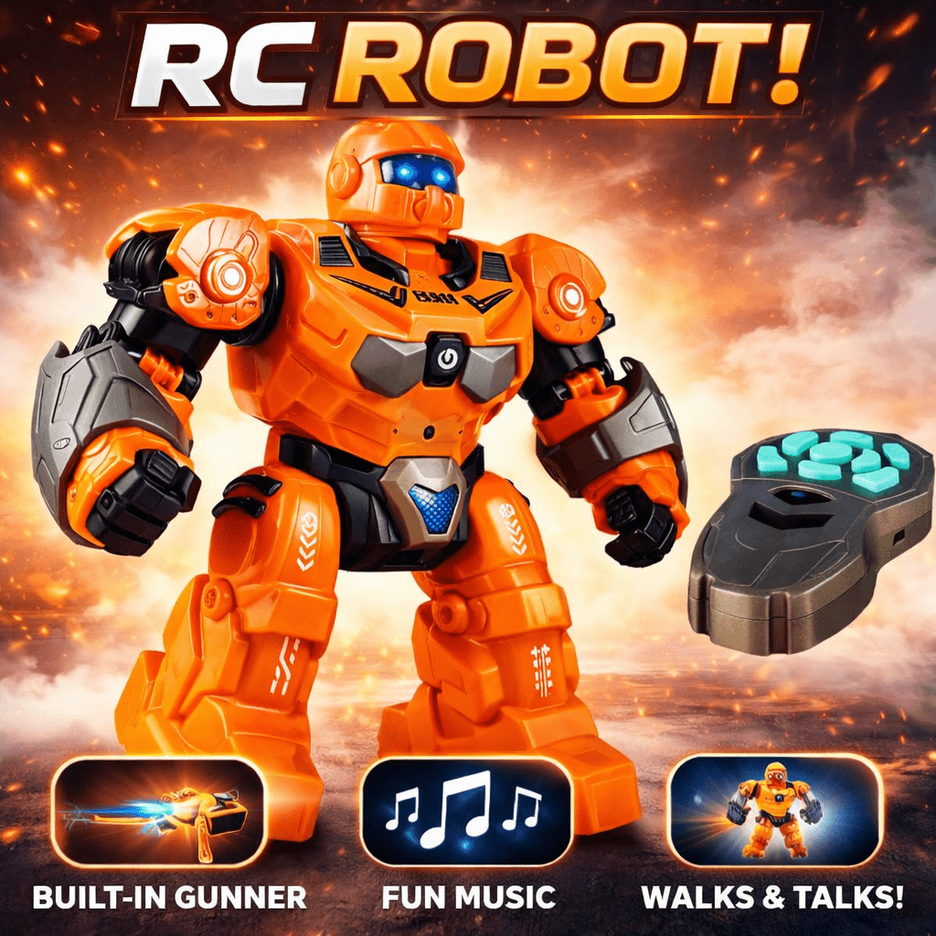 Remote Control Fighting Robot for Kids – Light &  Action Battle Mech