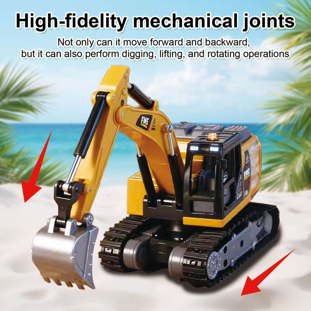 Remote Control Mini Excavator Construction – Remote Digger with Realistic Arm Movement