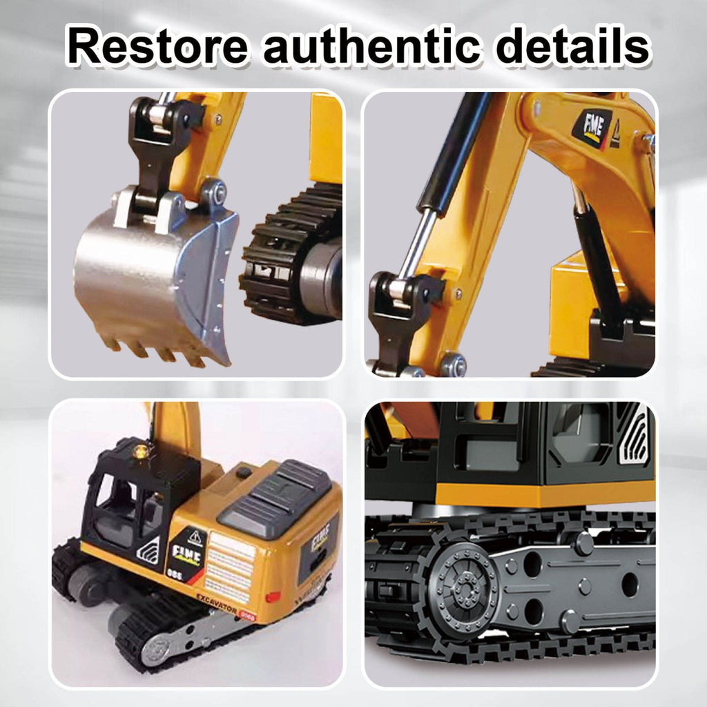Remote Control Mini Excavator Construction – Remote Digger with Realistic Arm Movement