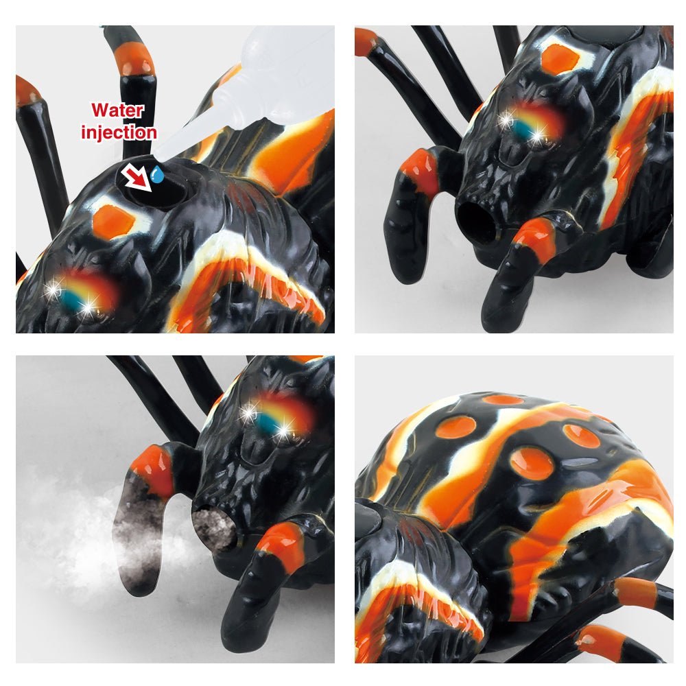 Remote Control Smoke Spider – Infrared Crawling Creature with Light-Up Eyes