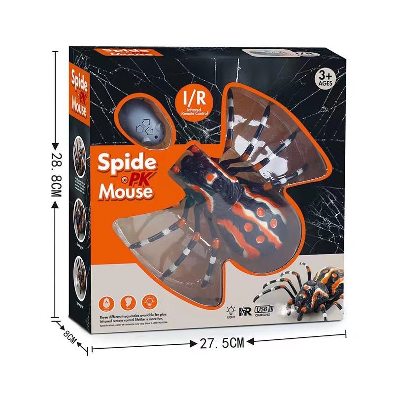 Remote Control Smoke Spider – Infrared Crawling Creature with Light-Up Eyes