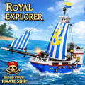 Royal Explorer Pirate Ship Building Blocks Set