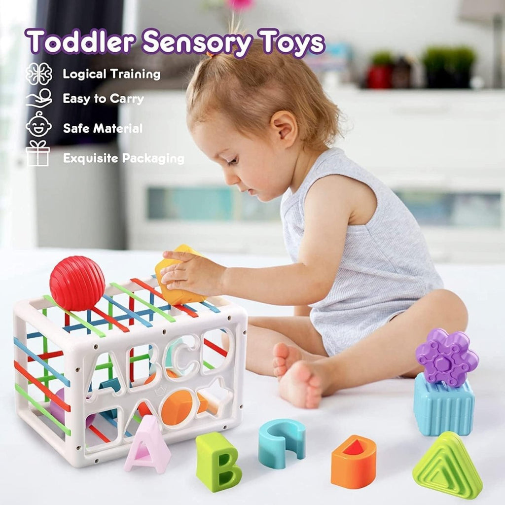 Sensory Shapes & Sorting Cube for Toddlers – Multi-Activity Learning & Development Play Set