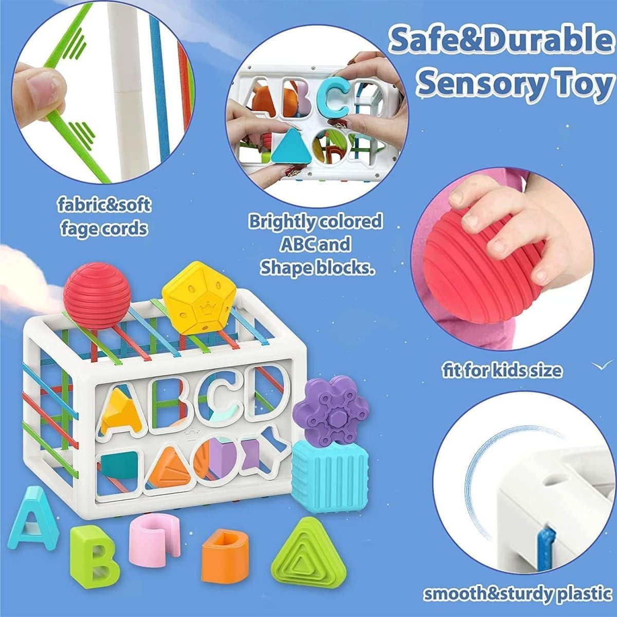 Sensory Shapes & Sorting Cube for Toddlers – Multi-Activity Learning & Development Play Set