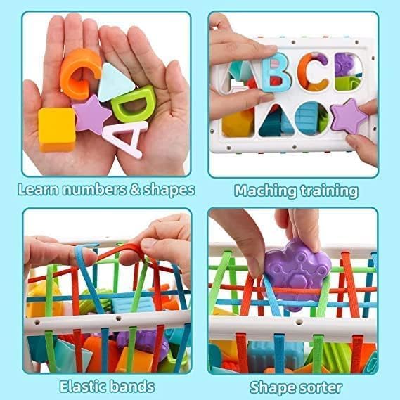 Sensory Shapes & Sorting Cube for Toddlers – Multi-Activity Learning & Development Play Set