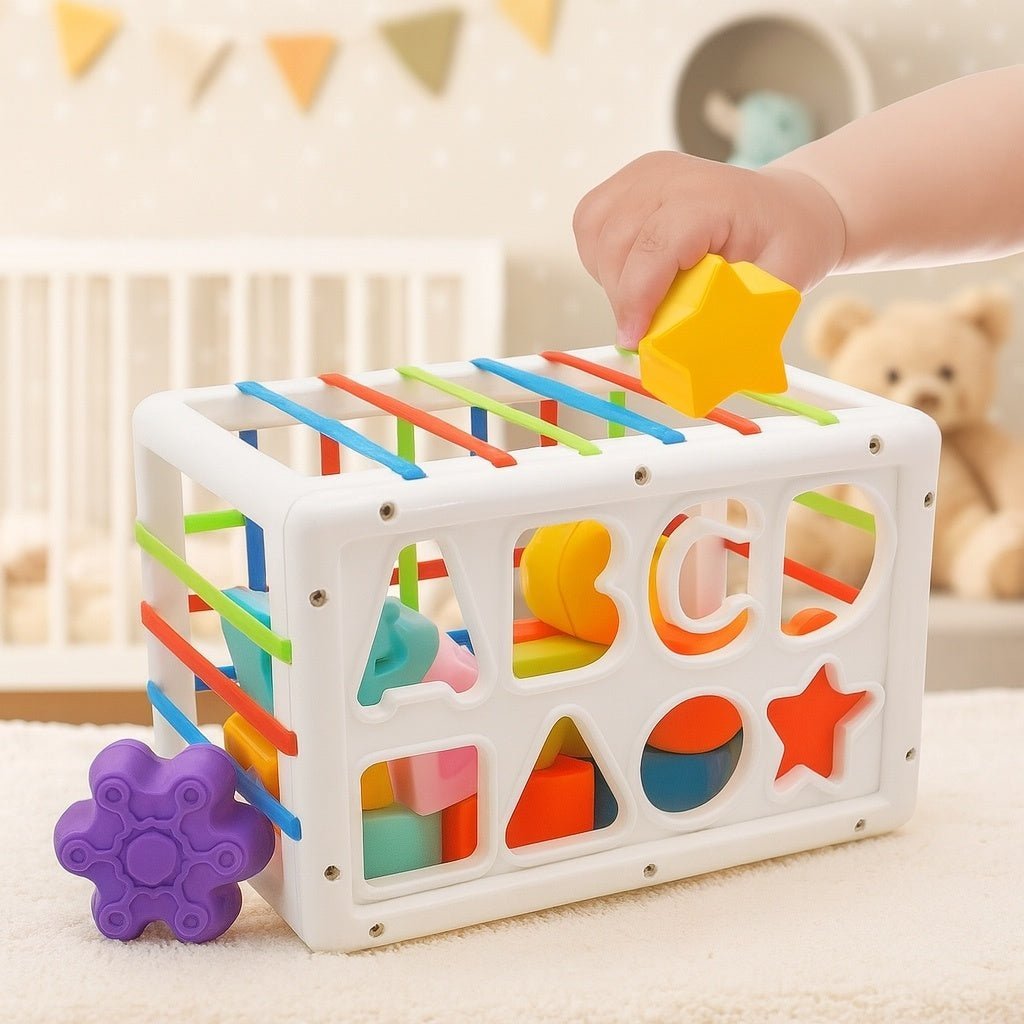 Sensory Shapes & Sorting Cube for Toddlers – Multi-Activity Learning & Development Play Set